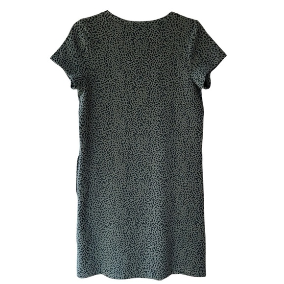 LOFT | NWOT | ANIMAL PRINT SHORT SLEEVE DRESS GREEN & BLACK LEOPARD | EXTRA SM - Picture 6 of 9